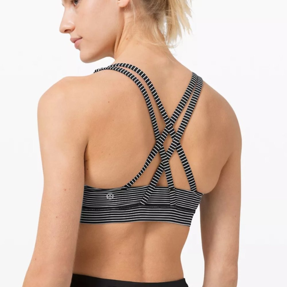 LuluLemon Striped Energy Sports Bra - Size 4
